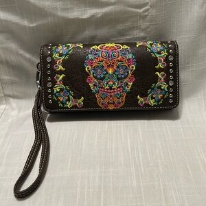 Montana West Sugar Skull Wallet/Wristlet